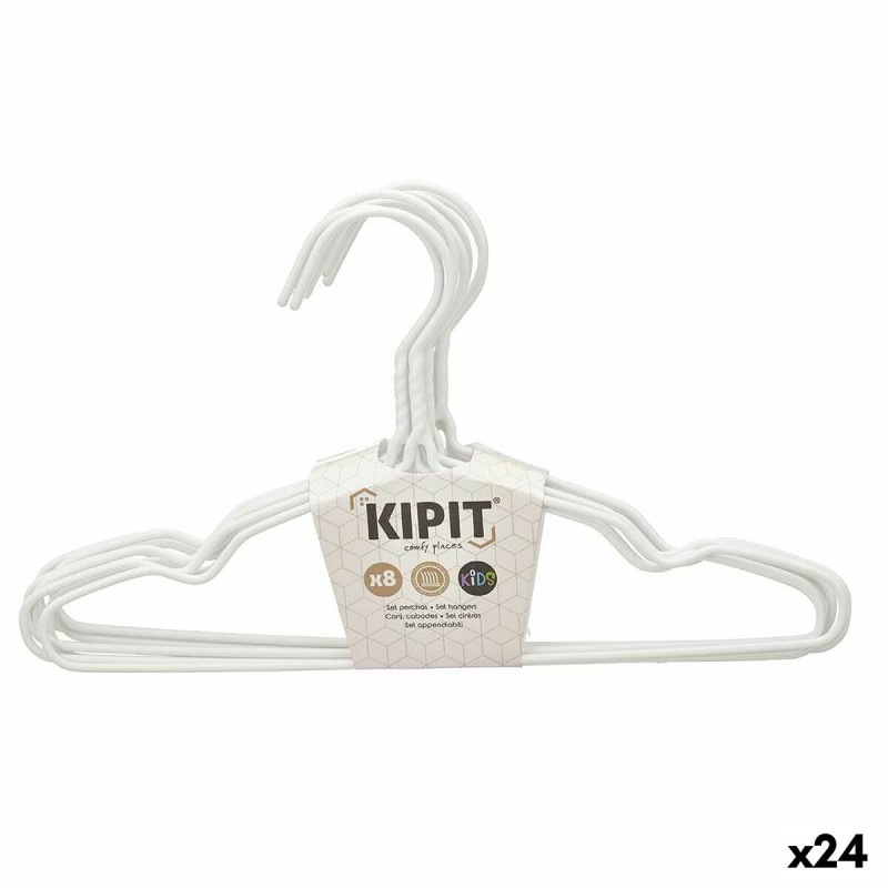 Set di Grucce Kipit 29100192 Bianco Metallo Silicone Per bambini 30 x 18 x 1 cm (24 Unità) Set di Grucce Kipit 29100192 Bianco Metallo Silicone Per bambini 30 x 18 x 1 cm (24 Unità)