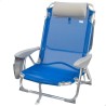 Sedia Pieghevole con Poggiatesta Aktive Gomera Azzurro 51 x 76 x 45 cm (2 Unità)
