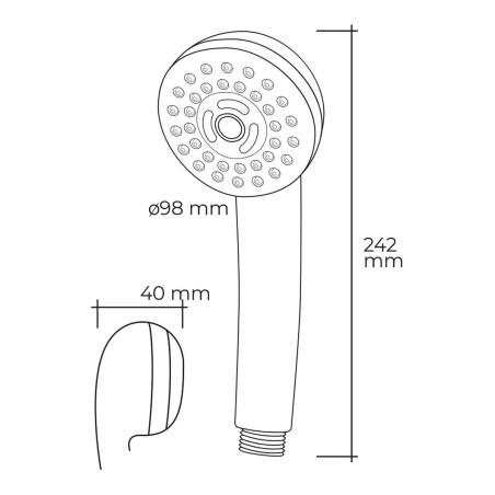 Soffione EDM 01343 ABS Moderno Cromato 9,8 x 4 x 24,2 cm