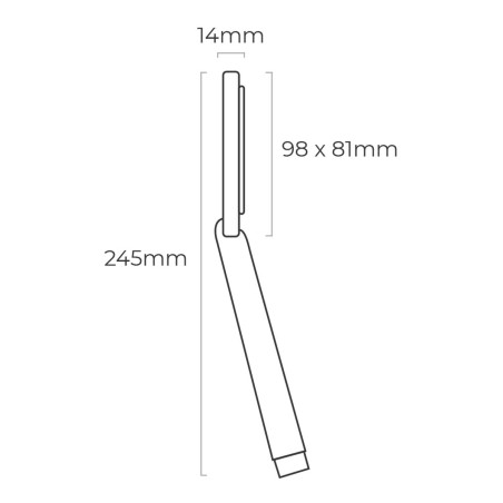 Soffione EDM 01334 ABS Cromato 8,1 x 1,4 x 24,5 cm