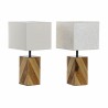 Lampada da tavolo DKD Home Decor 25,5 x 25,05 x 52 cm Abete Naturale Beige Metallo Crema 220 V 60 W 25 x 25 x 21 cm (2 Unità)