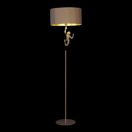 Lampada da Terra DKD Home Decor 8424001827312 44 x 44 x 166 cm Nero Dorato Metallo Bianco Resina 220 V 50 W (2 Unità)