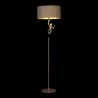 Lampada da Terra DKD Home Decor 8424001827312 44 x 44 x 166 cm Nero Dorato Metallo Bianco Resina 220 V 50 W (2 Unità)