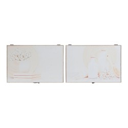 Armadietto portachiavi DKD Home Decor 8424001797233 Legno Legno MDF Beige 2 Unità 46 x 6 x 32 cm