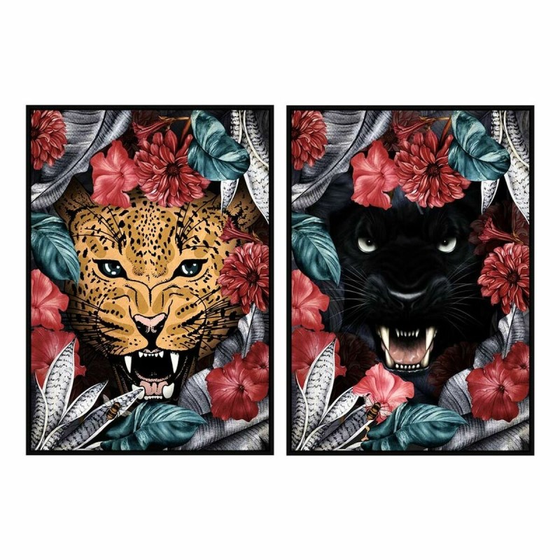 Quadro DKD Home Decor 53 x 4,3 x 73 cm Tropicale Giungla (2 Unità) Quadro DKD Home Decor 53 x 4,3 x 73 cm Tropicale Giungla (2 Unità)