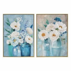 Tela DKD Home Decor 60 x 3,5 x 80 cm Vaso Shabby Chic (2 Unità)