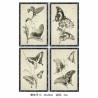 Quadro DKD Home Decor 40 x 2,8 x 60 cm 40 x 60 x 2.8 cm Farfalle Cottage (4 Pezzi)