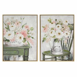 Quadro DKD Home Decor Shabby Chic Vaso 60 x 3,5 x 80 cm (2 Unità)
