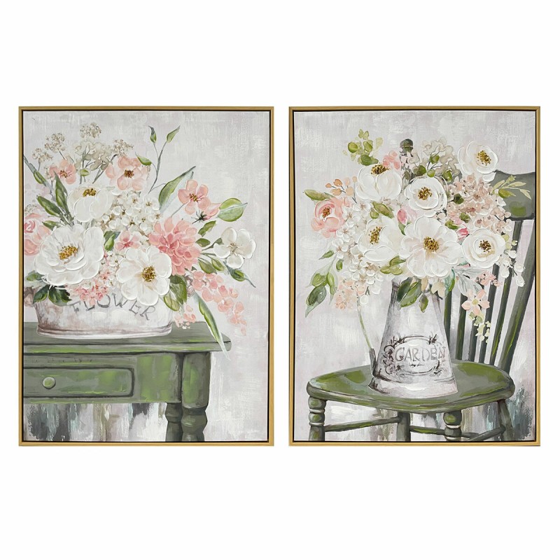 Quadro DKD Home Decor Shabby Chic Vaso 60 x 3,5 x 80 cm (2 Unità) Quadro DKD Home Decor Shabby Chic Vaso 60 x 3,5 x 80 cm (2 Unità)