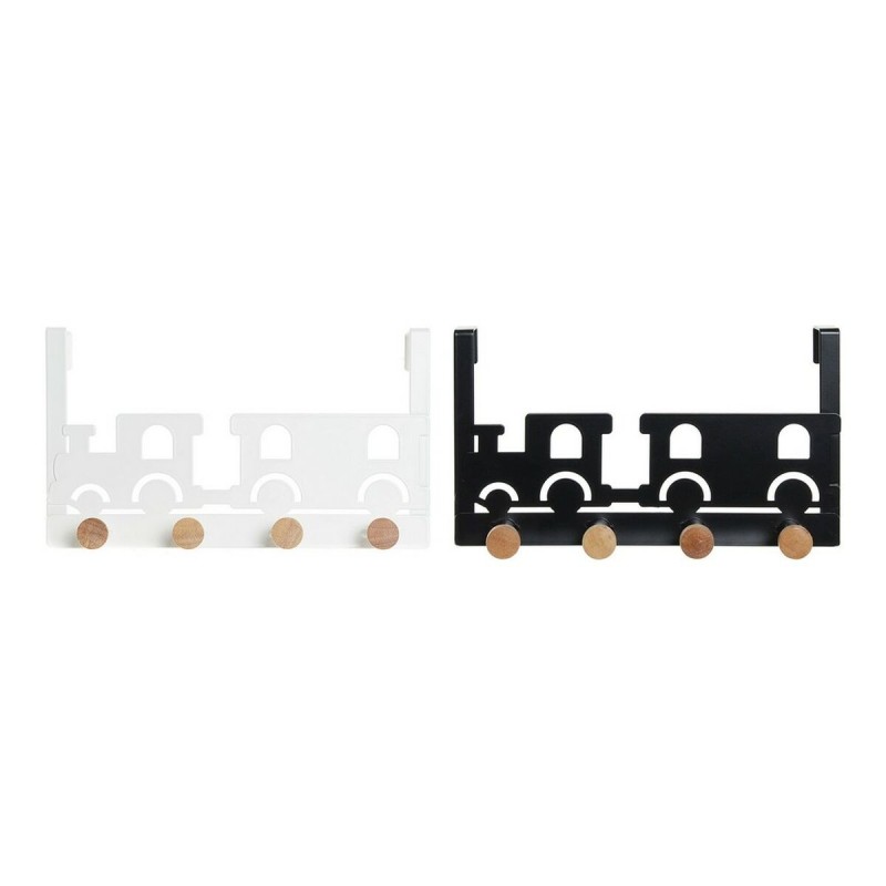 Appendiabiti per Porte DKD Home Decor 8424001835546 Treno Bianco Nero Metallo Legno MDF 28,5 x 8,5 x 16,5 cm (2 Unità) Appendiabiti per Porte DKD Home Decor 8424001835546 Treno Bianco Nero Metallo Legno MDF 28,5 x 8,5 x 16,5 cm (2 Unità)
