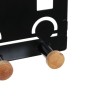 Appendiabiti per Porte DKD Home Decor 8424001835546 Treno Bianco Nero Metallo Legno MDF 28,5 x 8,5 x 16,5 cm (2 Unità)