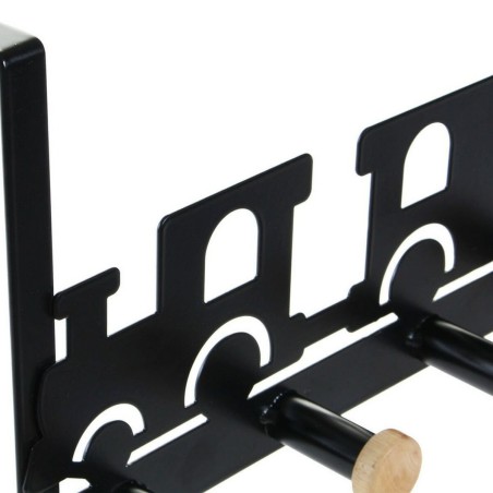 Appendiabiti per Porte DKD Home Decor 8424001835546 Treno Bianco Nero Metallo Legno MDF 28,5 x 8,5 x 16,5 cm (2 Unità)