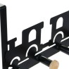 Appendiabiti per Porte DKD Home Decor 8424001835546 Treno Bianco Nero Metallo Legno MDF 28,5 x 8,5 x 16,5 cm (2 Unità)