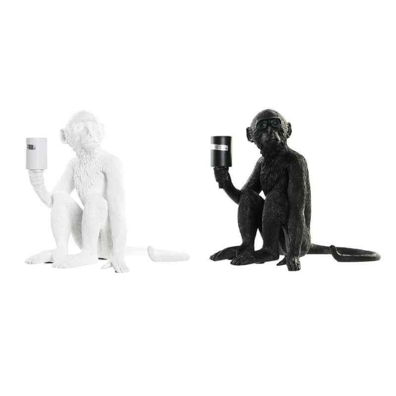 Lampada da tavolo DKD Home Decor 33 x 32 x 31 cm Nero Bianco Resina 220 V 50 W (2 Unità) Lampada da tavolo DKD Home Decor 33 x 32 x 31 cm Nero Bianco Resina 220 V 50 W (2 Unità)