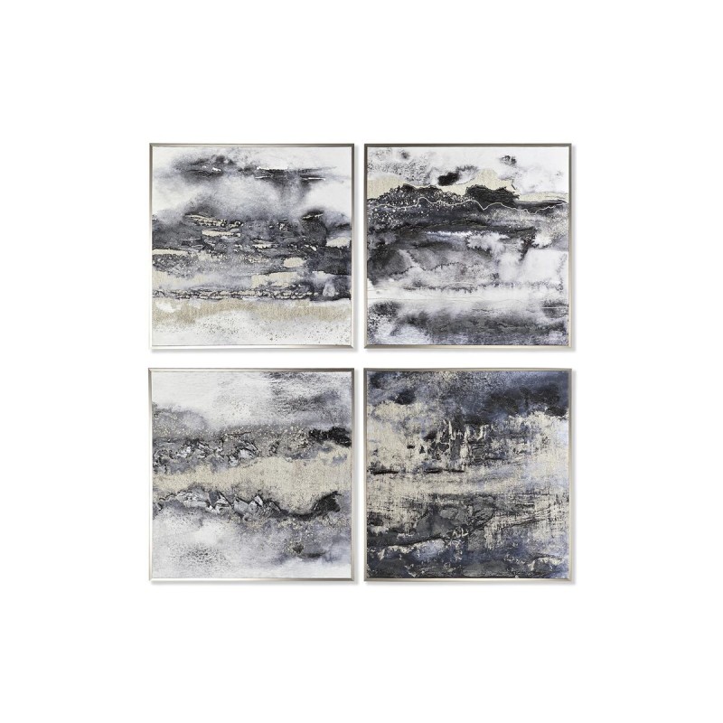 Quadro DKD Home Decor 79 x 2,5 x 79 cm Astratto Moderno (4 Pezzi) Quadro DKD Home Decor 79 x 2,5 x 79 cm Astratto Moderno (4 Pezzi)