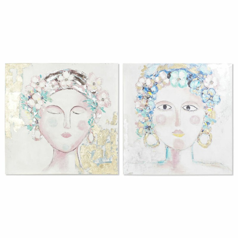 Quadro DKD Home Decor 100 x 3,5 x 100 cm Donna Scandinavo (2 Unità) Quadro DKD Home Decor 100 x 3,5 x 100 cm Donna Scandinavo (2 Unità)