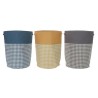 Cesto per i Panni Sporchi DKD Home Decor Giallo Azzurro Grigio Piede di Crow 40 x 40 x 60 cm (3 Unità)