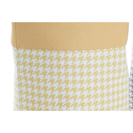 Cesto per i Panni Sporchi DKD Home Decor Giallo Azzurro Grigio Piede di Crow 40 x 40 x 60 cm (3 Unità)