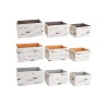Set di Cestini DKD Home Decor Marrone Grigio Arancio 32 x 24 x 18 cm (3 Unità)