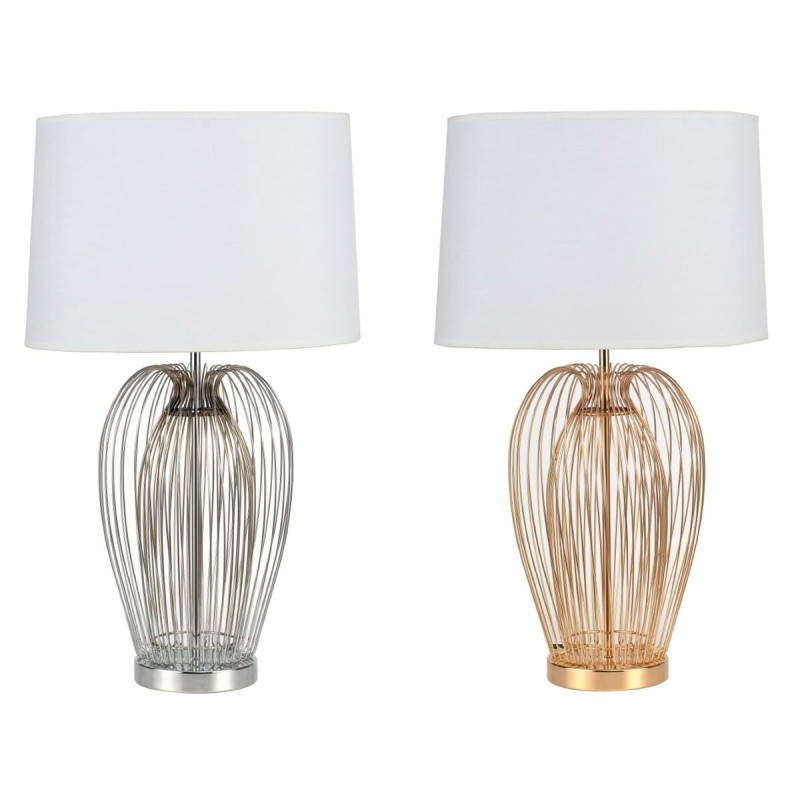 Lampada da tavolo DKD Home Decor Metallo Bianco 220 V 35 x 35 x 63 cm 50 W (2 Unità) Lampada da tavolo DKD Home Decor Metallo Bianco 220 V 35 x 35 x 63 cm 50 W (2 Unità)