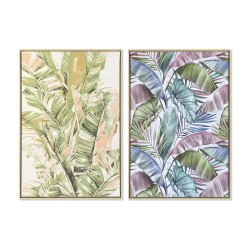 Quadro DKD Home Decor 84 x 4,5 x 123 cm Palme Tropicale (2 Unità)