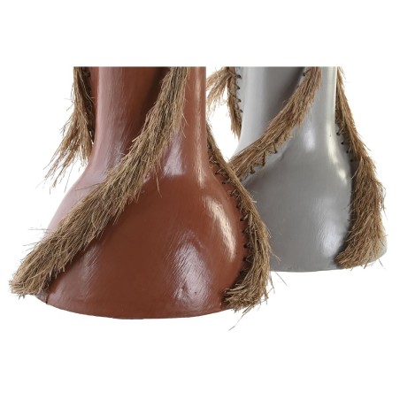 Vaso DKD Home Decor Grigio Terracotta 26 x 26 x 30 cm (2 Unità)