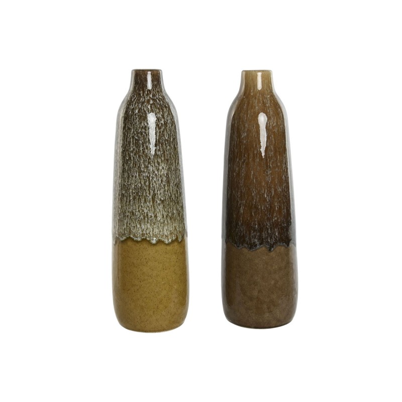 Vaso Home ESPRIT Bicolore Ceramica 12 x 12 x 41 cm (2 Unità) Vaso Home ESPRIT Bicolore Ceramica 12 x 12 x 41 cm (2 Unità)
