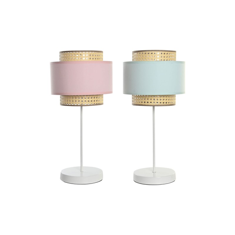 Lampada da tavolo DKD Home Decor Metallo Verde Rosa chiaro 220 V 50 W 26 x 26 x 55 cm (2 Unità) Lampada da tavolo DKD Home Decor Metallo Verde Rosa chiaro 220 V 50 W 26 x 26 x 55 cm (2 Unità)