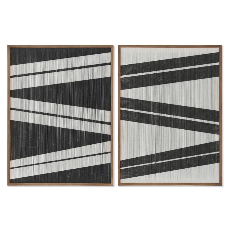 Quadro Home ESPRIT Righe Città 60 x 3 x 60 cm (2 Unità) Quadro Home ESPRIT Righe Città 60 x 3 x 60 cm (2 Unità)