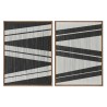 Quadro Home ESPRIT Righe Città 60 x 3 x 60 cm (2 Unità)