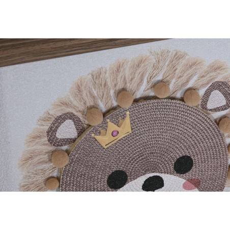 Tela Home ESPRIT Bianco Naturale Per bambini animali 30 x 2,6 x 30 cm (3 Unità)