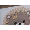 Tela Home ESPRIT Bianco Naturale Per bambini animali 30 x 2,6 x 30 cm (3 Unità)