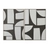 Quadro Home ESPRIT Bianco Verde Beige Grigio scuro polistirene Tela Astratto Città (2 Unità)
