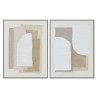Quadro Home ESPRIT Bianco Beige Astratto Scandinavo 62 x 3,2 x 82 cm (2 Unità)