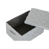 Set di Scatole Decorative Home ESPRIT Grigio Crema 40 x 30 x 20 cm 3 Pezzi (2 Unità)