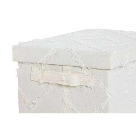 Set di Scatole Decorative Home ESPRIT Grigio Crema 40 x 30 x 20 cm 3 Pezzi (2 Unità)