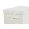 Set di Scatole Decorative Home ESPRIT Grigio Crema 40 x 30 x 20 cm 3 Pezzi (2 Unità)