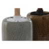 Scopino per il Bagno Home ESPRIT Marrone Grigio Polietilene Gres 11 x 11 x 40 cm (2 Unità)