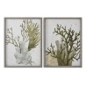 Quadro Home ESPRIT Verde Corallo Mediterraneo 45 x 2 x 60 cm (2 Unità)