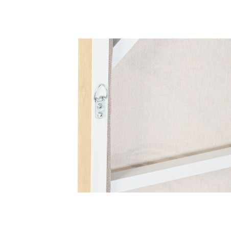 Quadro Home ESPRIT Bianco Naturale Foglia della pianta Scandinavo 83 x 4,5 x 83 cm (2 Unità)