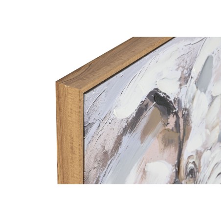 Quadro Home ESPRIT Bianco Marrone Grigio Elefante Coloniale 80 x 3,5 x 80 cm (2 Unità)