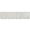 Quadro Home ESPRIT Bianco Crema Mediterraneo 40 x 3 x 40 cm (4 Unità)