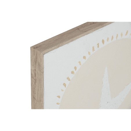 Quadro Home ESPRIT Bianco Crema Mediterraneo 40 x 3 x 40 cm (4 Unità)