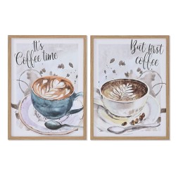 Quadro Home ESPRIT Marrone Grigio Vintage 30 x 1,8 x 40 cm (2 Unità)