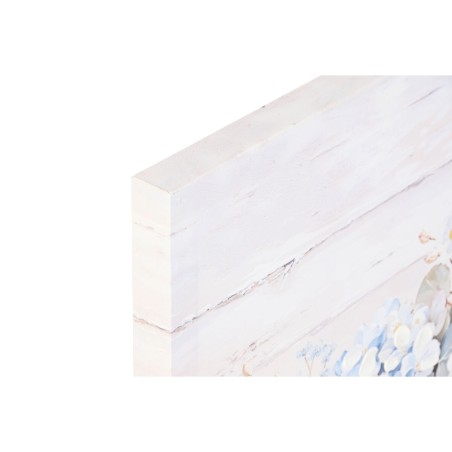 Quadro Home ESPRIT Azzurro Grigio Shabby Chic Ortensia 60 x 3 x 60 cm (2 Unità)