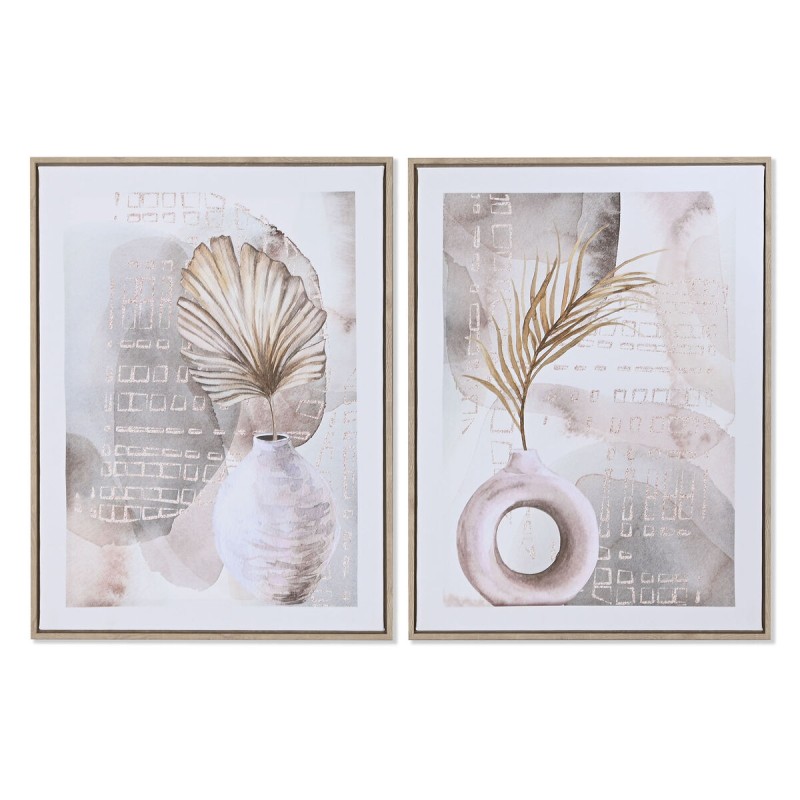 Quadro Home ESPRIT Bianco Grigio Vaso Scandinavo 45 x 2,5 x 60 cm (2 Unità) Quadro Home ESPRIT Bianco Grigio Vaso Scandinavo 45 x 2,5 x 60 cm (2 Unità)
