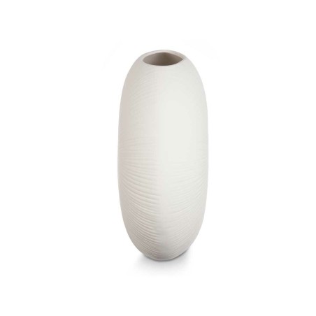 Vaso Rotondo Bianco Ceramica 40 x 34,5 x 16 cm (2 Unità)