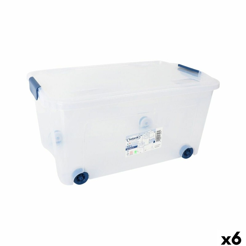 Scatola con Ruote per Organizzare Tontarelli 59 x 38 x 29 cm (6 Unità) Scatola con Ruote per Organizzare Tontarelli 59 x 38 x 29 cm (6 Unità)