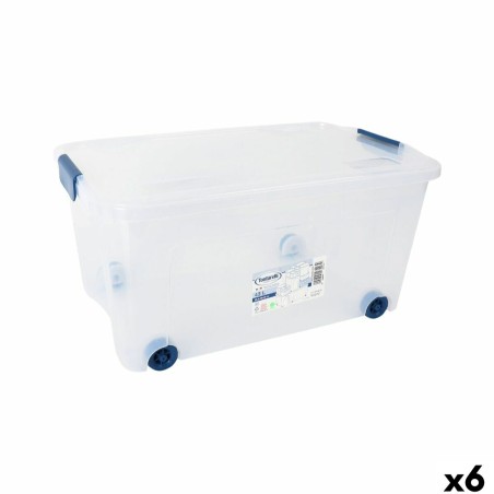 Scatola con Ruote per Organizzare Tontarelli 59 x 38 x 29 cm (6 Unità)
