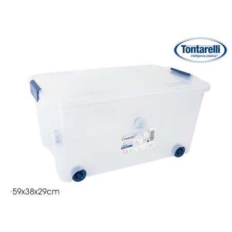 Scatola con Ruote per Organizzare Tontarelli 59 x 38 x 29 cm (6 Unità)